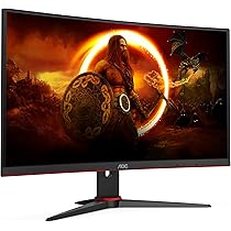 AOC Gaming C24G2AE - 24 inch FHD Curved Monitor, 165Hz, 1 ms