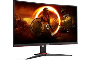 AOC Monitor Gaming C24G2AE/BK- 24" Curved 1500R, Full HD, 165Hz, 1Ms, VA, FreeSync Premium, 1920x1080, 250 cd/m, D-SUB, HDMIx2, Displayport 1x1.2