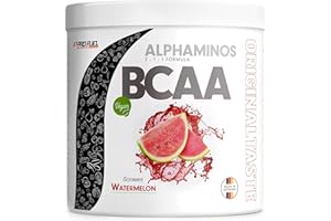‎PROFUEL BCAA Pulver 300g WASSERMELONE - Alphaminos BCAA 2:1:1 Drink mit 8000 mg B.C.A.A. - unfassbar leckerer Geschmack, Essentielle Aminosäuren Leucin, Isoleucin & Valin - 100% vegan und laborgeprüft