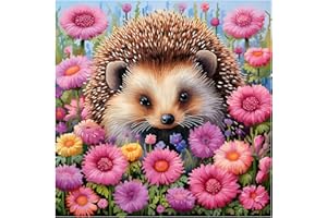 51buyoutgo Kit Punto Croce Riccio, Schemi Quadri Set Ricamo Punto Croce Kit da Ricamare Principianti Starter Prestampato Stampato Completo Bambini Animale Cross Stitch Embroidery Ricami