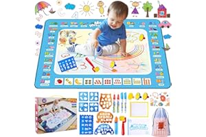 UCAMP Wasser Doodle Matte100 * 80 cm Aqua Magic Doodle Matte,Malmatte Mit Wasserstift Werkzeuge Stempe Zubehör,Aquadoodle ab 3 Jahre+