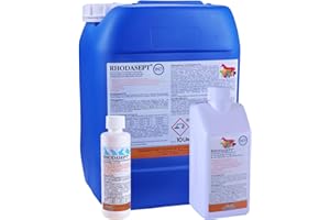 HEINRICHS AGRAR RHODASEPT - Stalldesinfektionsmittel - zur Bekämpfung von Viren und Bakterien, Desinfektion von Flächen in der Nutztierhaltung, Tierarztpraxen, Kleintierkäfigen 1 L Wirkt auch gegen Vogelgrippe!!!