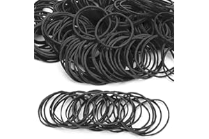 XINSHENG 200 Bandas Negras de 38 mm, Anillos de Caucho Natural, Elásticos y Resistentes para Hogar, Bolígrafos, Catapultas, Facturas, Papel Bancario y Suministros de Oficina