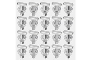 YMTWSRY Zestaw 20 śrub T z nakrętkami mocującymi M8 x 20 mm, stal nierdzewna A2-70, nakrętki kołnierzowe M8, śruby do prowadnic montażowych fotowoltaicznych