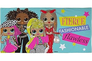 L.O.L Suprise! Official OMG Towel | Blue Buzz Towel Design | Super Soft Feel 100% Cotton | Perfect for The Home, Beach & Swimming Pool, Blue 140 x 70cm, LOLBUZTW001UK