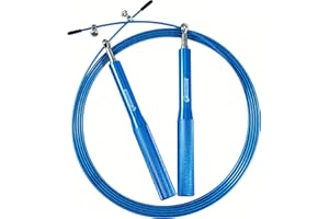 Konsoa Corda per Saltare in Acciaio per Crossfit, Boxe, Rope-Skipping e Salto Normale con Corda - Corda per Saltare Professionale con Cuscinetti a Sfera Veloce - per Uomini e Donne