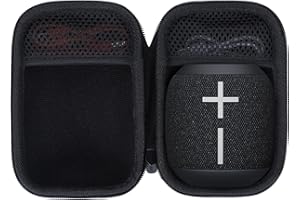 Lebakort Hart Tasche Hülle Etui für Ultimate Ears Wonderboom 4 / Wonderboom 3 / Wonderboom 2 Wasserdichter Bluetooth-Lautsprecher (Schwarz)