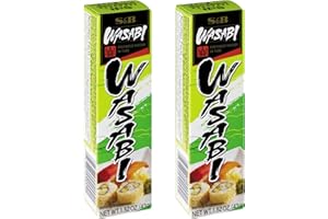 BO TIME S&B LOT DE 2 Wasabi en tube - Moutarde japonaise - Assaisonnement pour sushis et makis - Marque S&B - 43g (LOT DE 2)