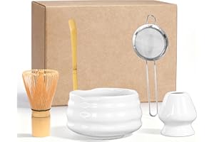 TEL CHARME * Matcha Set, Matcha Zubehör, inklusive Matcha Schneebesen, Matcha Löffel und Matcha Sieb – das perfekte Geschenk für Matcha Liebhaber