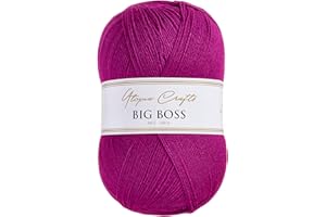 ‎UTOPIA CRAFTS Utopia Crafts Big Boss 400g Knitting & Crochet Yarn 1200m (Royal Magenta)