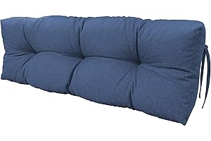 chilly pilley Palettenauflage Schaumflocken palettenkissen Palettenpolster Palettenmöbel Palettensofa Rückenlehne Sitzkissen Seitenkissen Set (Rückenkissen 120 x 40 Blau)