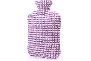 DICEVER Hot Water Bottle with Soft Cover, 2L Hot Water Bag for Menstrual Cramps, Neck and Shoulder Pain Relief, Hot and Cold Therapies, Hand Feet Warmer, Purple