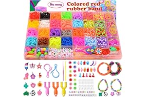 NA MENG Loom Bands Starter Kit,Loom Bracelet Making Kit,Loom Rubber Bands for DIY Refill Bracelet Making Craft Kits Friendship Craft Kits for Boys and Girls Birthday Party Gift