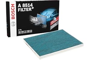 BOSCH AUTOMOTIVE Bosch A8514 - Filtre d'habitacle anti-odeurs et anti-bactérien Filter+ - filtre à poussière et à Pollen