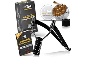 ‎MAGIC LONDO'O Magic Londo'o® Zwille Steinschleuder Profi -Set mit robuster Schleuder Zwille, starkem Gummiband, 200/400/600 harten Tonkugeln für Outdoor inkl. Ersatzgummi und E-Book.