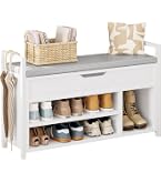 Schuhbank Aus Massivholz Mit Weichem Kissen, Sitzba Produktbild-Vorschau 5