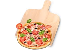 ‎KYONANO KYONANO Pizzaschaufel, Pizzaschieber aus naturbelassenem Birkenholz, Pizzabrett 30X42cm Brotschieber, Pizzaheber für Pizzastein (1er Set)