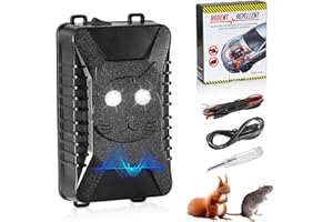 ‎HOFENY Hofeny Marderschreck Auto | 12V Autobatteriebetriebene Marderabwehr mit Ultraschall & Blitzlicht | Effektiver Marderschutz für KFZ, Haus, Dachboden und Garten | Sofortige und langanhaltende Abwehr geg