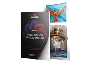 LIEBERGE Premium Malbuch für Erwachsene – 75 Motive mit Mandalas, Natur, Tieren, Architektur uvm. – Ausmalbuch zur Entspannung mit Zitaten & Impulsen (Band 1-75 Motive)
