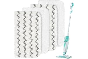 HOMEXCEL Ersatz-Pads für Shark Dampfreiniger S1000/S1000A/S1000C/S1000WM/und S1001C, wiederverwendbare Mikrofaser-Dampfreiniger-Pads für alle harten Böden, 4 Stück