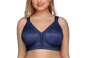 DotVol Women's Full Coverage Minimizer Bra Comfort Wirefree Non Padded Plus Size Everyday Bra