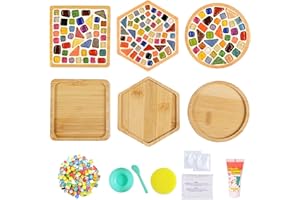 AiYoYo 3 Stück Mosaik Untersetzer DIY Bastelset Geschenke für Erwachsene Kreatives Basteln Geburtstagsgeschenk