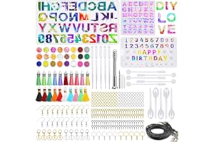 TWBEST 3 Molde de Silicona con Alfabeto y Numeros, Resina Epoxi con Letras,para Hacer Colgante,Llavero,DIY Collar de Aretes,Manualidades etc