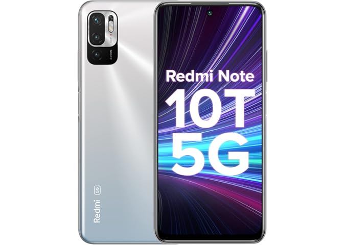 Redmi Note 10T 5G (Chromium White 4GB RAM, 64GB Storage) | Dual 5G | 90Hz Adaptive Refresh Rate | MediaTek Dimensity 700 7nm