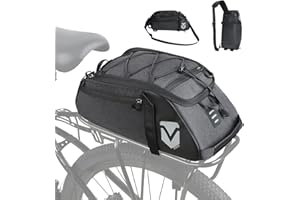 VERTAST Borsa posteriore bici - per rastrelliera portapacchi da bici, Impermeabile Portapacchi Bagagli Borse Multi Funzione Borsa per il Viaggio in Bicicletta, Nero2