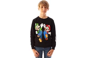 Super Mario Sweatshirt Boys Luigi Character Gamers Långärmad Kids Jumper