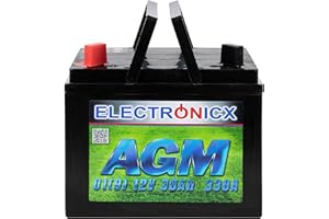 Electronicx AGM U1(9) 30AH 330A (EN) Battery For ride-on mowers, garden tools, starter battery, starter battery, maintenance-free, closed AGM technology