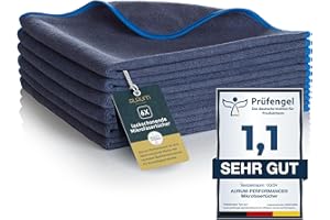 ‎AURUM-PERFORMANCE Aurum-Performance® 6er Set Auto Mikrofasertücher 400GSM - Autopflege Poliertuch fusselfrei & Extreme Saugkraft - Allround KFZ Microfasertuch lackschonend