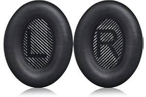 YISH Wymienne Nauszniki Słuchawek do Bose QuietComfort 35: Skórzane Słuchawki Proteinowe Z Pianką Zapamiętującą Kształt | Wymienne Podkładki do Bose QC35, QC35 II, QC45, Ae2, Ae2i, Ae2w