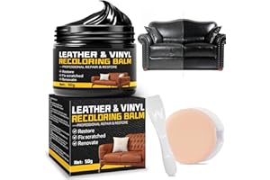 Inpumo Leather Recoloring Balm, Leather Repair kit, 50g Leather Color Restorer for Faded & Scratched Leather Couches, Car Seats, Clothing, Accessories (Black)