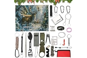 TTXSDYD 2024 Newest Survival & Mechanics Advent Calendar for Men, Survival Tools Advent Calendar, Tool Advent Calendar 2024, for Adults Teenagers, Survival Equipment (A)