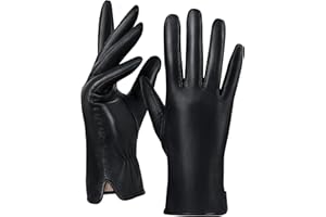 GSG SINCE 1998 Women’s Leather Driving Gloves – Chrome-Free Sheepskin, Touchscreen Compatible, Warm Wool or Fleece Lined Winter Gloves W24005