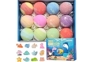 SIEWOUSH Bath Bombs for Kids with Surprised Toys - 12Pcs Bubble Bathbombs Gift Set for Women, Fizzy Balls with Natural and Organic Ingredients, Home Spa for Her/Him, Wife,Girlfriend on Birthday, Christmas