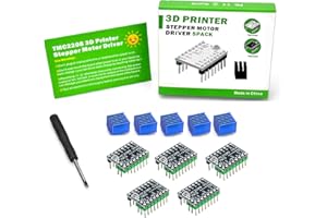 KOOKYE Stepper Motor Driver TMC2209 Stepstick Stepper with Heat Sink Screwdriver for 3D Printer Ramps1.4 MKS SGEN-L, 5 Pcs