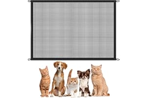 JNGTKL Stair Gate, 110x72cm Mesh Stair Gate For Dogs, Retractable Baby Gate, Puppy Gates Indoor No Drilling, Portable Dog Gate, Dog Fence, Convenient Stair Gate For Pets Kids