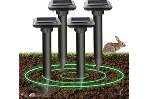 YOUKK Solar Maulwurf Vertreiber Wühlmausschreck,Ultraschall Maulwurfschreck für Vertreiben Wühlmäuse,wühlmäuse vertreiben,Maulwürfe vertreibens,Maulwurfabwehr,Maulwurf vertreiber(4 Stück)