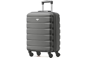 Flight Knight 55x40x20 Ryanair Priority Cabin Suitcase, Also for EasyJet, Jet2, Lightweight,ABS Hard Shell, Durable 4-Wheel Cabin Case, Carry-On Size 10kg Hand Luggage, Travel Bag- 55 x 40 x 20