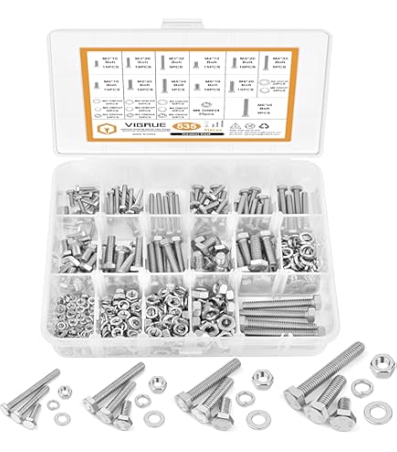 Sortiments-Box 20 Bestückt Muttern & Unterlegscheiben DIN 934, DIN 125 & DIN 9021 Verzinkt