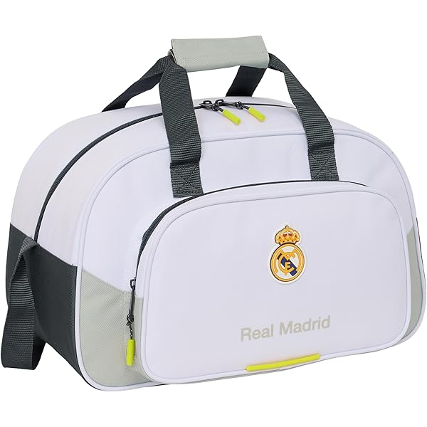 Safta Zaino Real Madrid 25/26 | 15L Con Carrello | Scuola Bambini | 32x43x14 Cm | Bianco