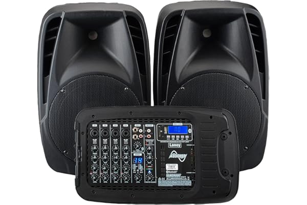 Laney AUDIOHUB Series AH2500D - Portable PA system - 2x500W - 6 channels Bluetooth and FX - 2 mics included - DJ, Fitness, Conference, Party
