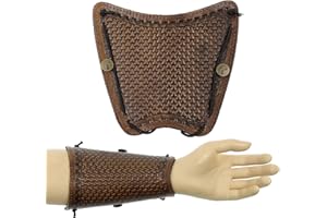‎JACKALOPE ARCHERY Jackalope Laidir - Shield - Arm Guard; Made of Soft Leather, Optimal Protection for Archery with Lattice Pattern