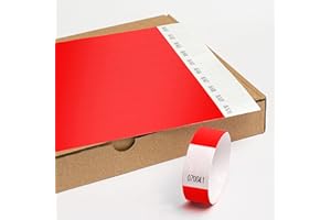 MESSIMO Einlassbänder aus Tyvek ohne Aufdruck 19 x 255 mm - 1000 Stück Party Eintrittsbänder - Selbstklebend und Wasserdicht Festival Armbänder - Club Bänder