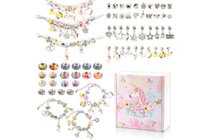 WDJLNZB Zestaw bransoletek z koralikami, zestaw do robienia bransoletek dla dziewczyn, zabawki dla dziewczyn prezent dla dziewczyn zestaw rękodzieła, zestaw do robienia bransoletek, prezent dla