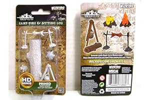 WizKids Deep Cuts Unpainted Miniatures - Camp Fire & Sitting Log