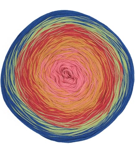 Rico Design Creative Cotton Dégradé Lucky 8, 200 g, ca. 800 m, rosa/verde