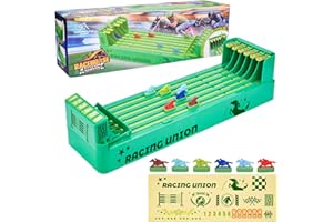 Vibbang Juego De Mesa De Carreras De Caballos,Horse Racing Games,Electric Horse Racing Juego De,Mini Juguetes Portátiles De Carreras De Caballos,para Juegos Entretenimiento Para Fiestas Familiares (A)